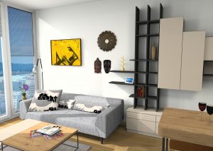 Rendering-Visualisierung-Wohnzimmer